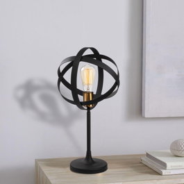 Opviq Lámpara de mesa Gezegen - 4847 Negro y Oro
